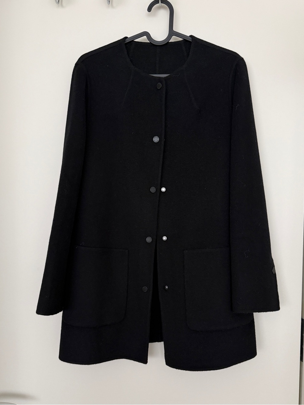 Goelia Black Women's Wool Blended Coat